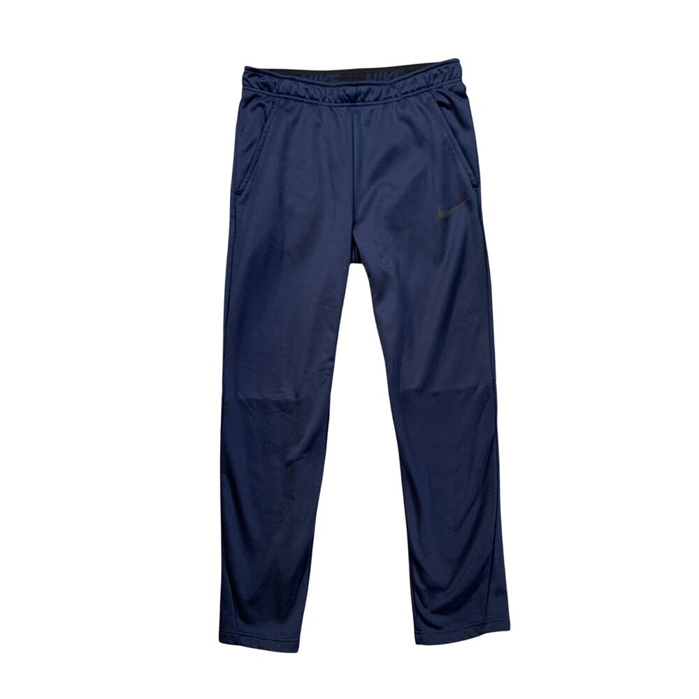 Nike Training Pants Mens M Medium Navy Dri Fit Therma-Fit Fleece Lined Sweatpant